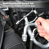 🔧 46-Piece Professional Socket Wrench Tool Set | Heavy-Duty Ratchet Handle, Sockets & Screwdriver Bits