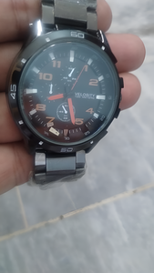 ⌚ Stainless Steel Men’s Watch – Waterproof, Sporty Design (With Box) Mayari Super Store