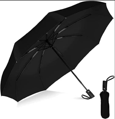 🌂 Compact Travel Umbrella With Windproof Design – Gray (Ghana Edition) Mayari Super Store
