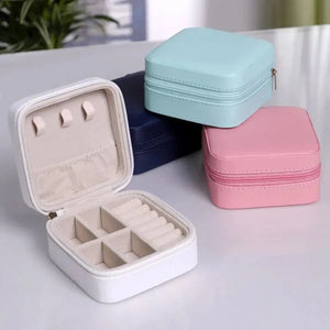 💎 Leather Jewelry Storage Box – Compact Travel Organizer Mayari Super Store