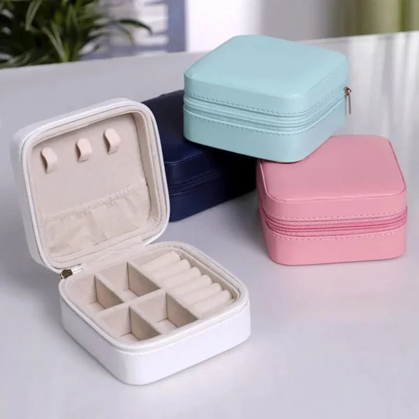 💎 Leather Jewelry Storage Box – Compact Travel Organizer Mayari Super Store