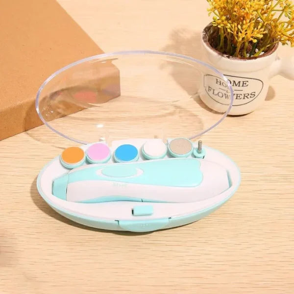 👶 Baby Electric Nail Clipper – 6-in-1 Manicure & Pedicure Set (0m+ | Random Color)