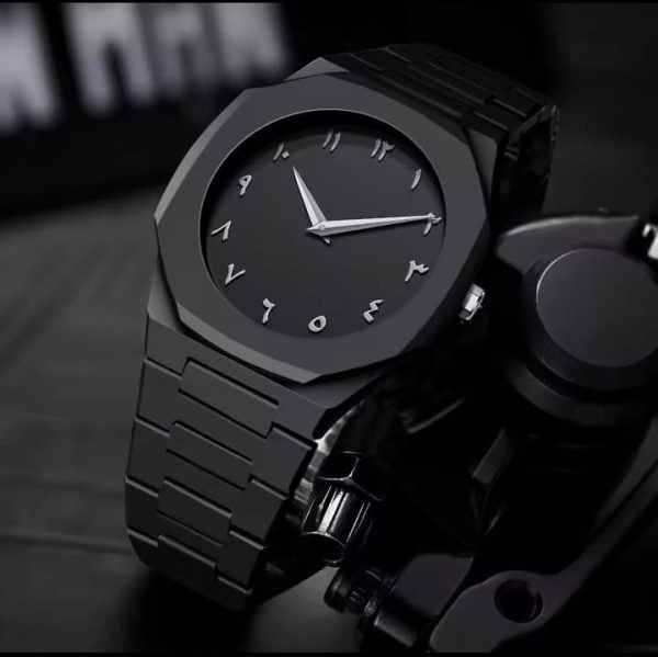 ⌚ Black Aura Arabic Quartz Watch – Style Meets Comfort 🖤 Mayari Super Store