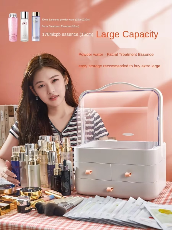 Multi-functional Acrylic Cosmetic Organizer with Multiple Drawers – Elegant Storage Solution for Makeup & Skincare