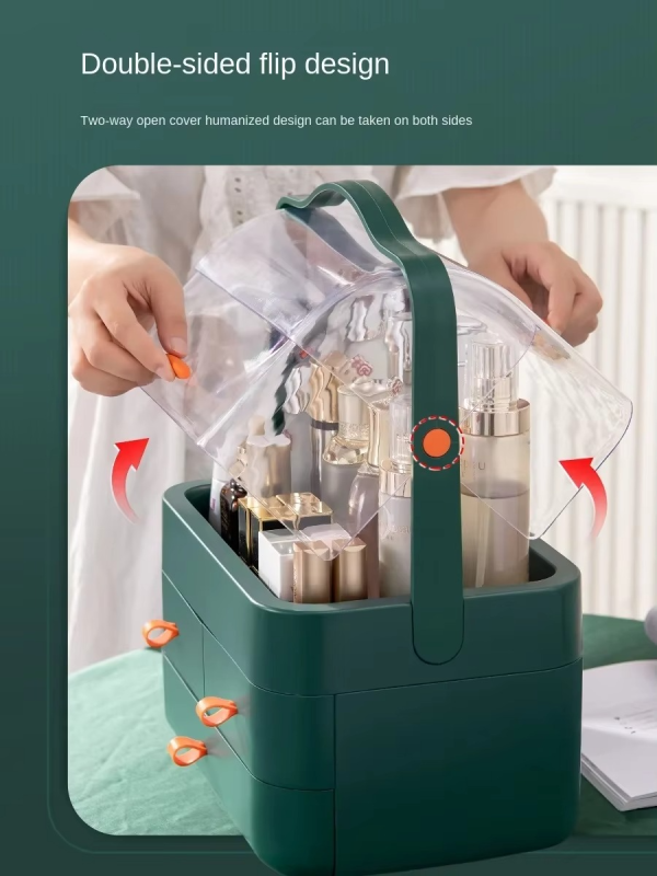 Multi-functional Acrylic Cosmetic Organizer with Multiple Drawers – Elegant Storage Solution for Makeup & Skincare