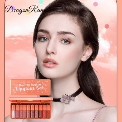 Dragon Ranee 10 Pcs Velvet Matte Pink Lipstick Set | Long-lasting | Waterproof | DR23 - Mayari Super Store