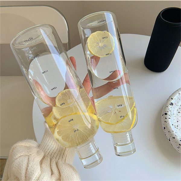 💧 Transparent Sports Water Bottle – 500ml | Lightweight, Leak-Proof & Portable - Mayari Super Store