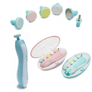 👶 Baby Electric Nail Clipper – 6-in-1 Manicure & Pedicure Set (0m+ | Random Color)