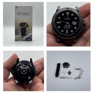 ⌚ G9 Max Smartwatch – Rolex Style | AMOLED Display | Premium Black Mayari Super Store