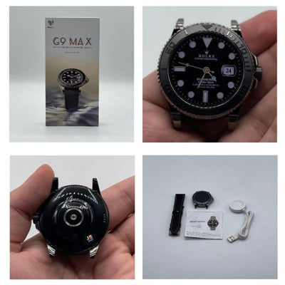 ⌚ G9 Max Smartwatch – Rolex Style | AMOLED Display | Premium Black - Mayari Super Store