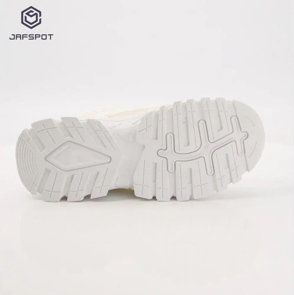 Jafspot Men's Mesh & PU Leather Sneakers – White - Mayari Super Store