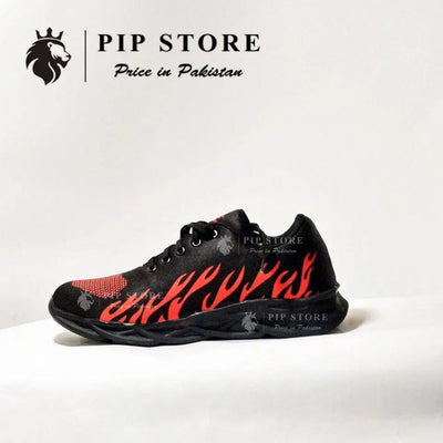 Men's Rubber Comfortable Joggers, Red Fire - Mayari Super Store