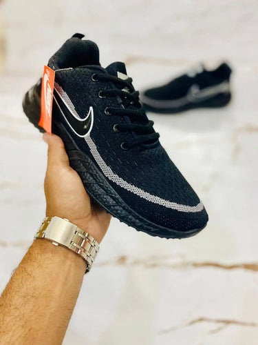 👟 Men's Running Joggers – Comfortable Fabric in Black