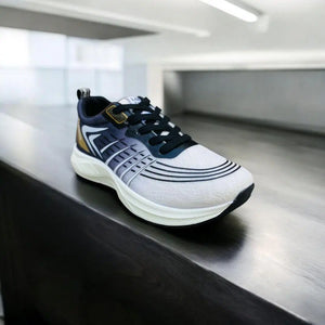 👟 Men's Casual Grey Sneakers – Stylish Synthetic Leather Footwear