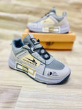 👞 Men's Grey Formal Joggers - Stylish Fabric Athletic Wear