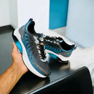 👟 Men's Casual Sneakers – Synthetic Leather with Trendy Print Design