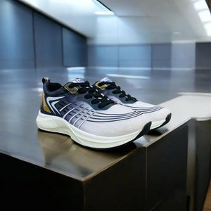 👟 Men's Casual Grey Sneakers – Stylish Synthetic Leather Footwear