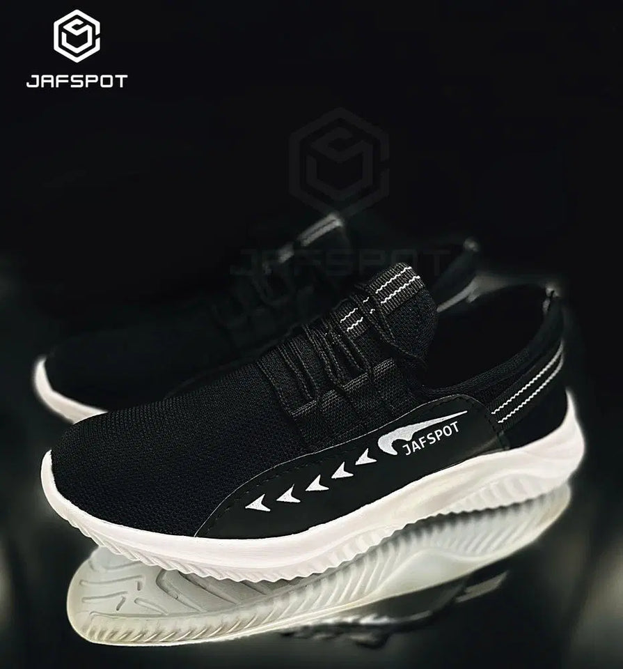 👟 Men's Fashion Tennis White Shoes - JF016, Black