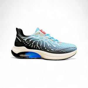 👟 Men's Casual Sneakers – Synthetic Leather, Trendy Print Design (Blue)
