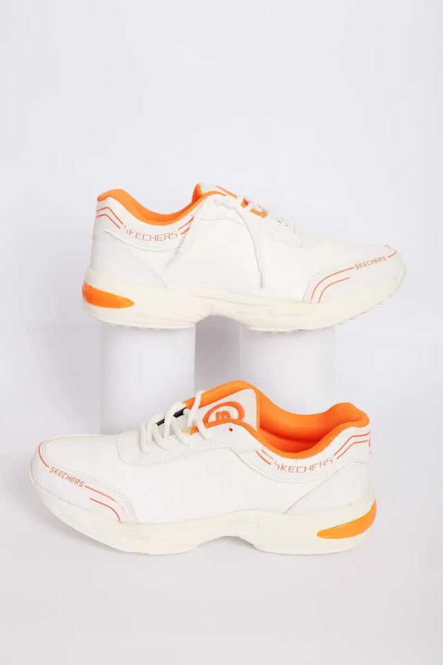 👟 Men's White Synthetic Leather Casual Gripper - Perfect for Running & Everyday Wear