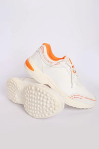 👟 Men's White Synthetic Leather Casual Gripper - Perfect for Running & Everyday Wear