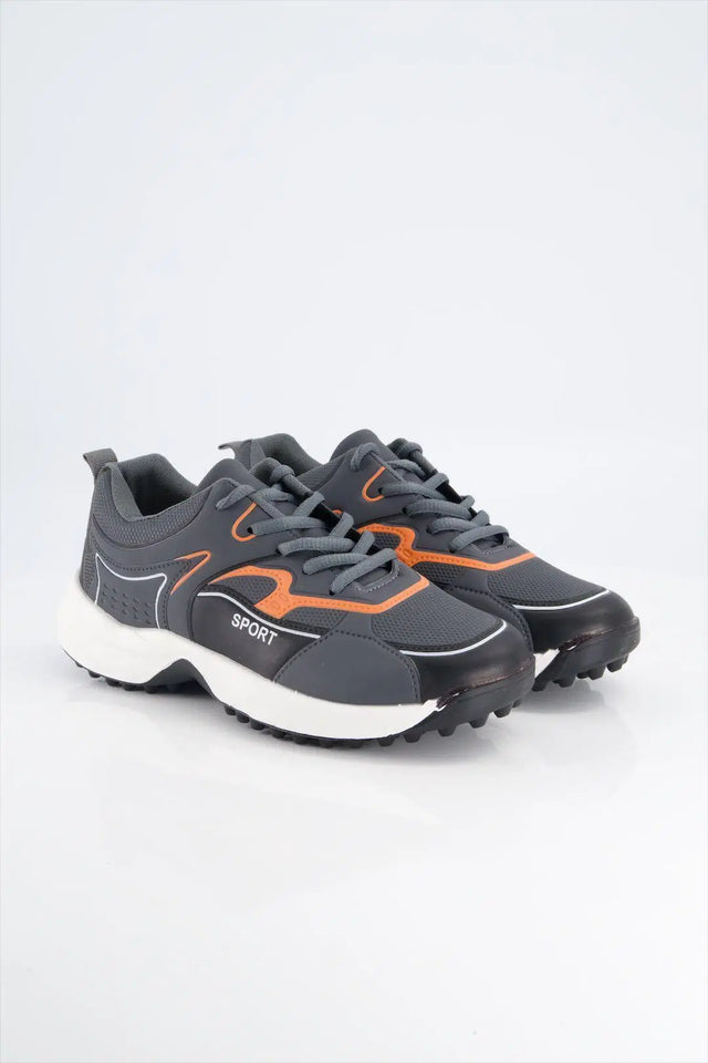 👟 Black Camel Sports Gripper Shoes - DL884, Gray