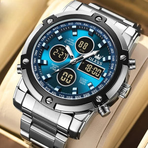 ⌚ Skemie 1389 Men’s Digital Analog Watch – Waterproof, Stainless Steel, Multi-Time Chronograph (Without Box) Mayari Super Store