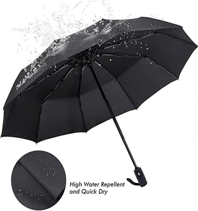 🌂 Compact Travel Umbrella With Windproof Design – Gray (Ghana Edition) - Mayari Super Store