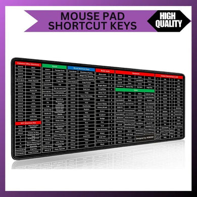 ⌨️ Keyboard Shortcut Mouse Pad – Excel/Word/PPT Cheat Sheet | Anti-Slip | Super Large Mat Mayari Super Store