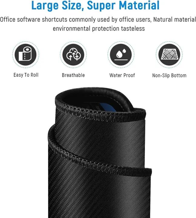 ⌨️ Keyboard Shortcut Mouse Pad – Excel/Word/PPT Cheat Sheet | Anti-Slip | Super Large Mat Mayari Super Store