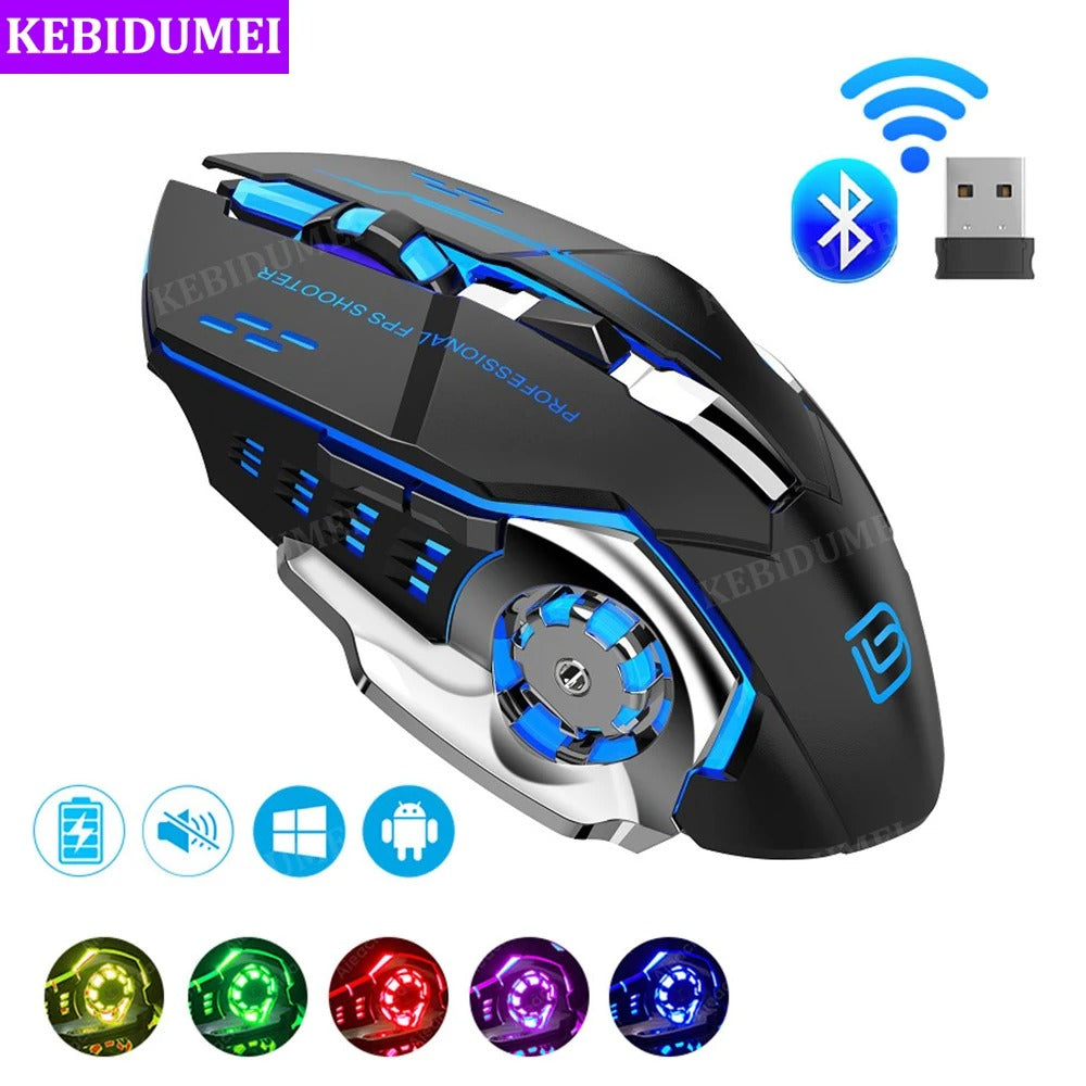 🖱️ Wireless & Rechargeable LED Gaming Mouse – Ultimate RGB Gaming Mouse for Laptop & PC Mayari Super Store
