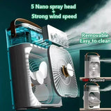 🌬️ Portable Air Conditioner Fan – 3 in 1 Mini Cooler with LED Light & Humidifier 💦✨ Mayari Super Store
