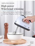 🍰 Scarlett Hand Mix Beater – 7 Speed Egg Beater with Chrome Beaters & Dough Hooks Mayari Super Store