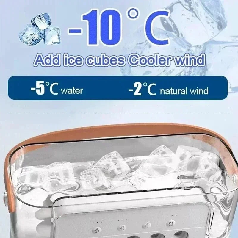 🌬️ Portable Air Conditioner Fan – 3 in 1 Mini Cooler with LED Light & Humidifier 💦✨ Mayari Super Store