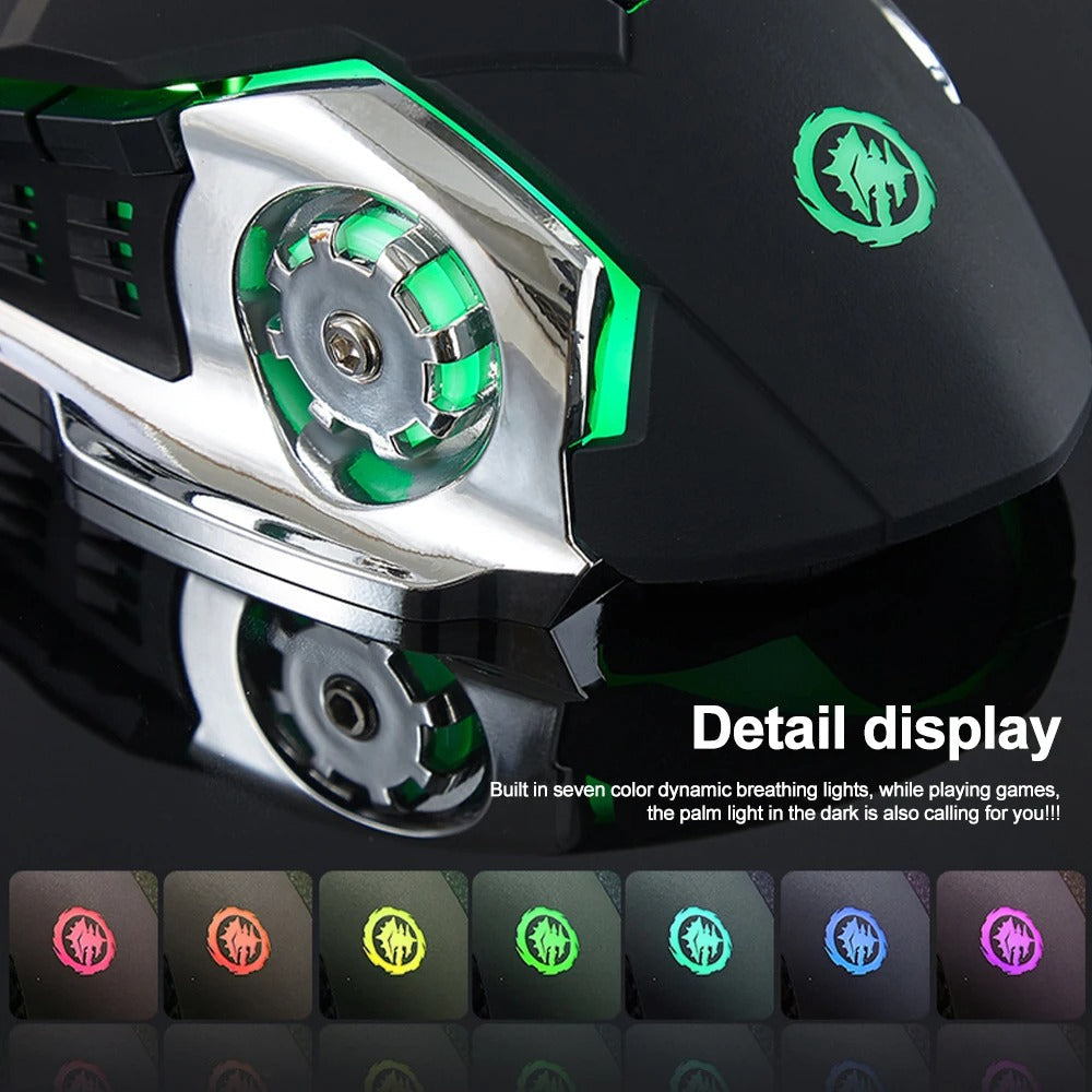 🖱️ Wireless & Rechargeable LED Gaming Mouse – Ultimate RGB Gaming Mouse for Laptop & PC Mayari Super Store