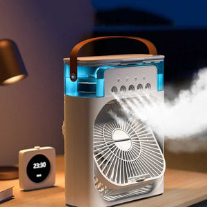 🌬️ Portable Air Conditioner Fan – 3 in 1 Mini Cooler with LED Light & Humidifier 💦✨ Mayari Super Store