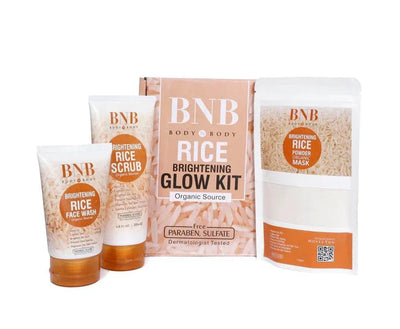 ✨ Pack of 3 – BNB Rice Extract Bright & Glow Kit (Golden Cap with Box) - Mayari Super Store