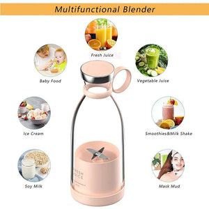 🥤 Portable Electric Blender Bottle Juicer – USB Rechargeable, 6 Blades, 350ml (Multicolour) Mayari Super Store