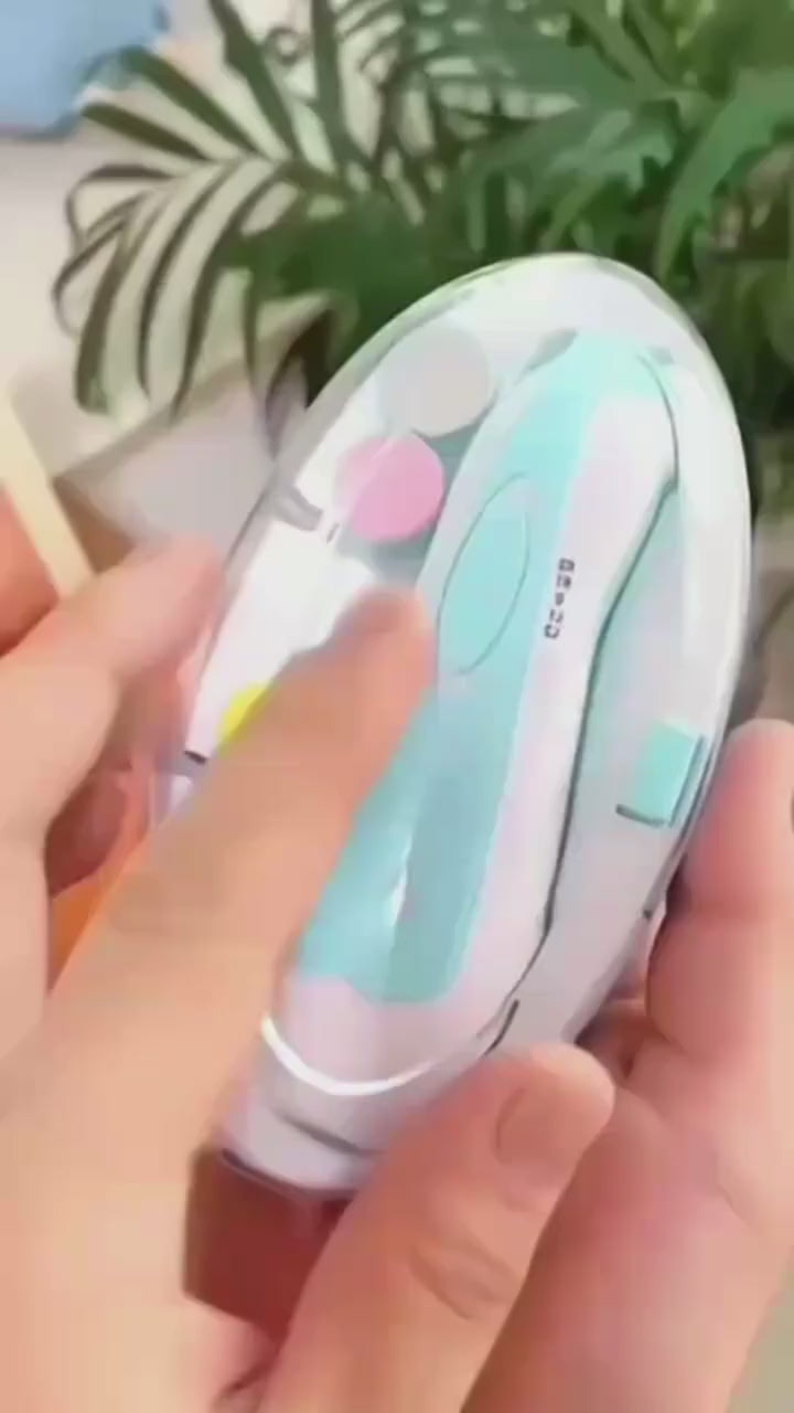 👶 Baby Electric Nail Clipper – 6-in-1 Manicure & Pedicure Set (0m+ | Random Color)